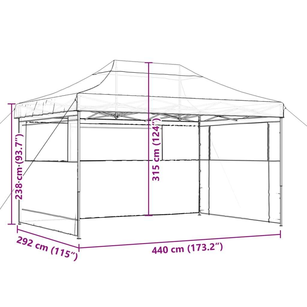 Maison Chic - Tente de réception pliable escamotable avec 3 parois latérales Maison Chic - Image 9