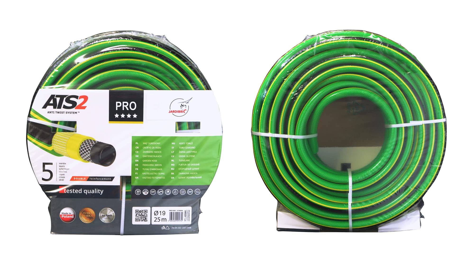 Jardibric - Jardibric - Tuyau d'Arrosage PRO 25 m Ø19 mm 5 Couches - Résistant 30 Bars, Anti-UV, Anti-Algues, Flexible Toutes Saisons, Guipé Tricoté - Image 5