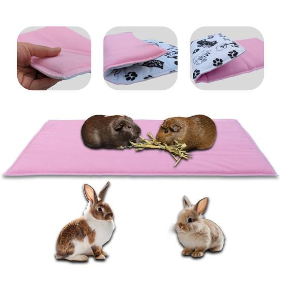 Tapis pour Cochon d'inde et Lapin en Polaire - 70 x 35 cm - Polaire Absorbant, Lavable en Machine, Economique et Ecologique - Neo Solvo - Image 1