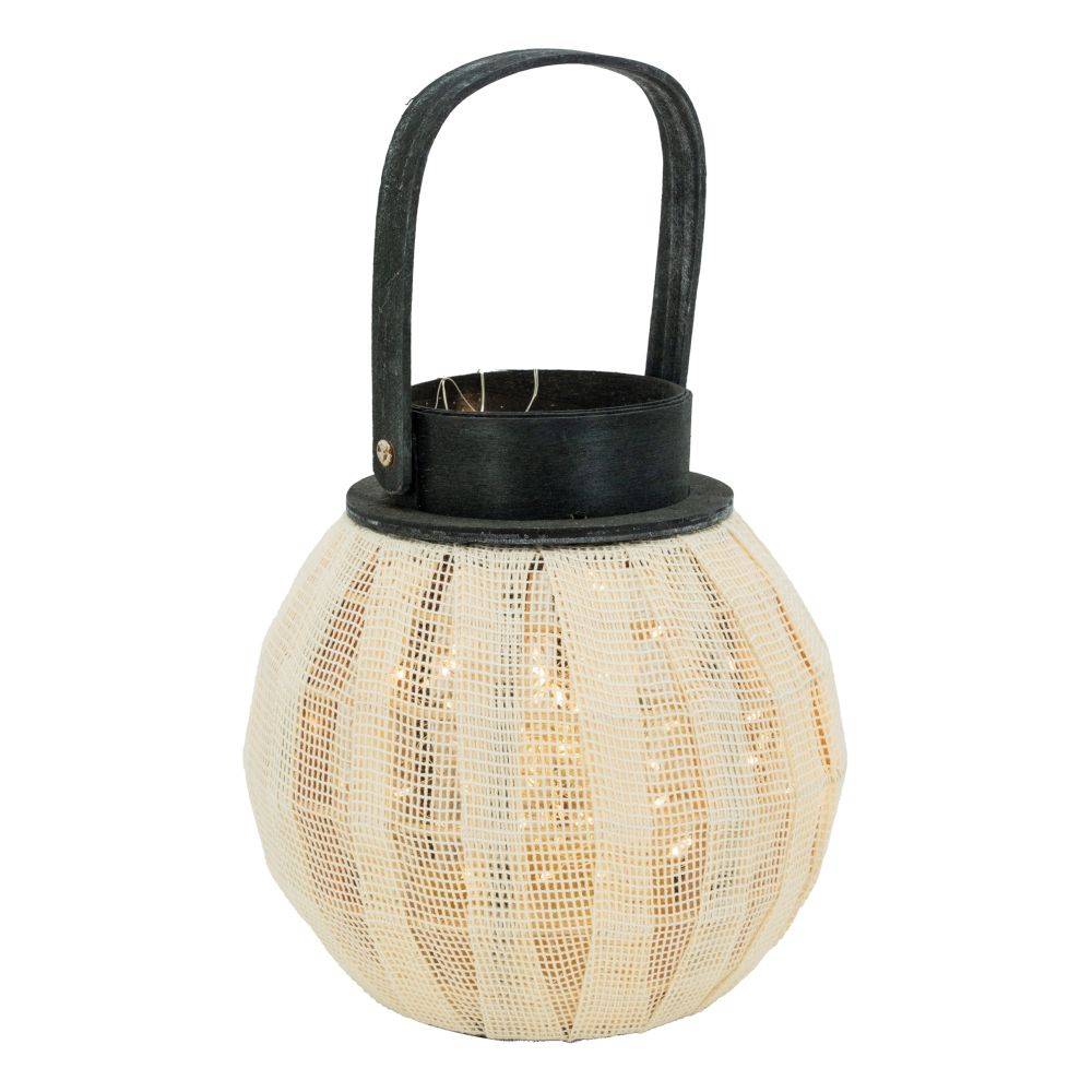 Aubry Gaspard - Lanterne ronde en bois et coton Rond - Imagen 2