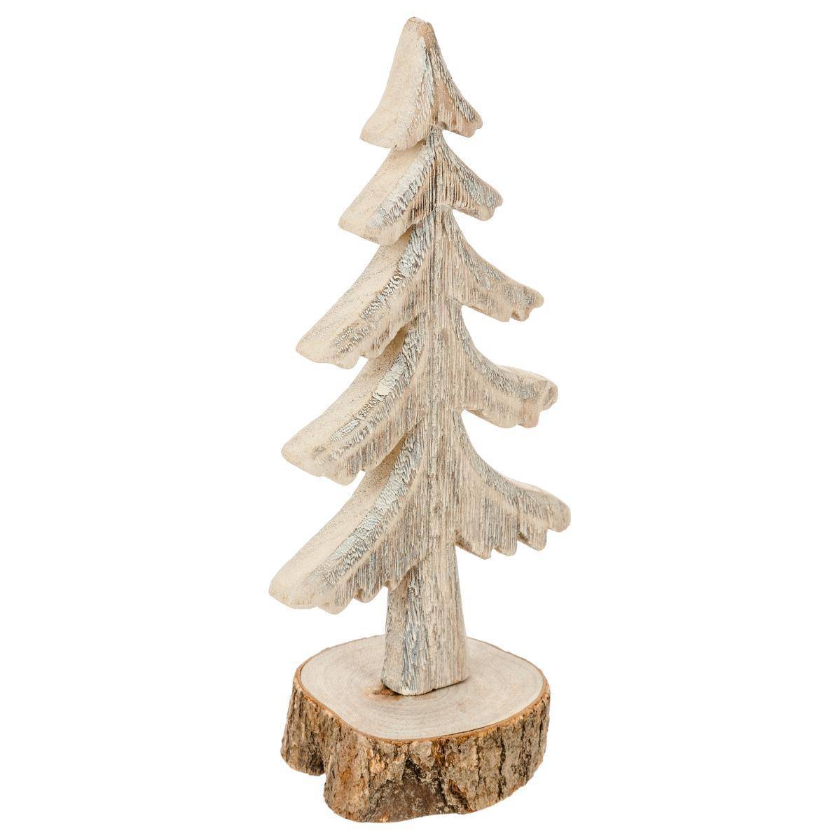 Décoration Bois Sapin sur Bûche ATMOSPHERA CREATEUR D'INTERIEUR - Image 1