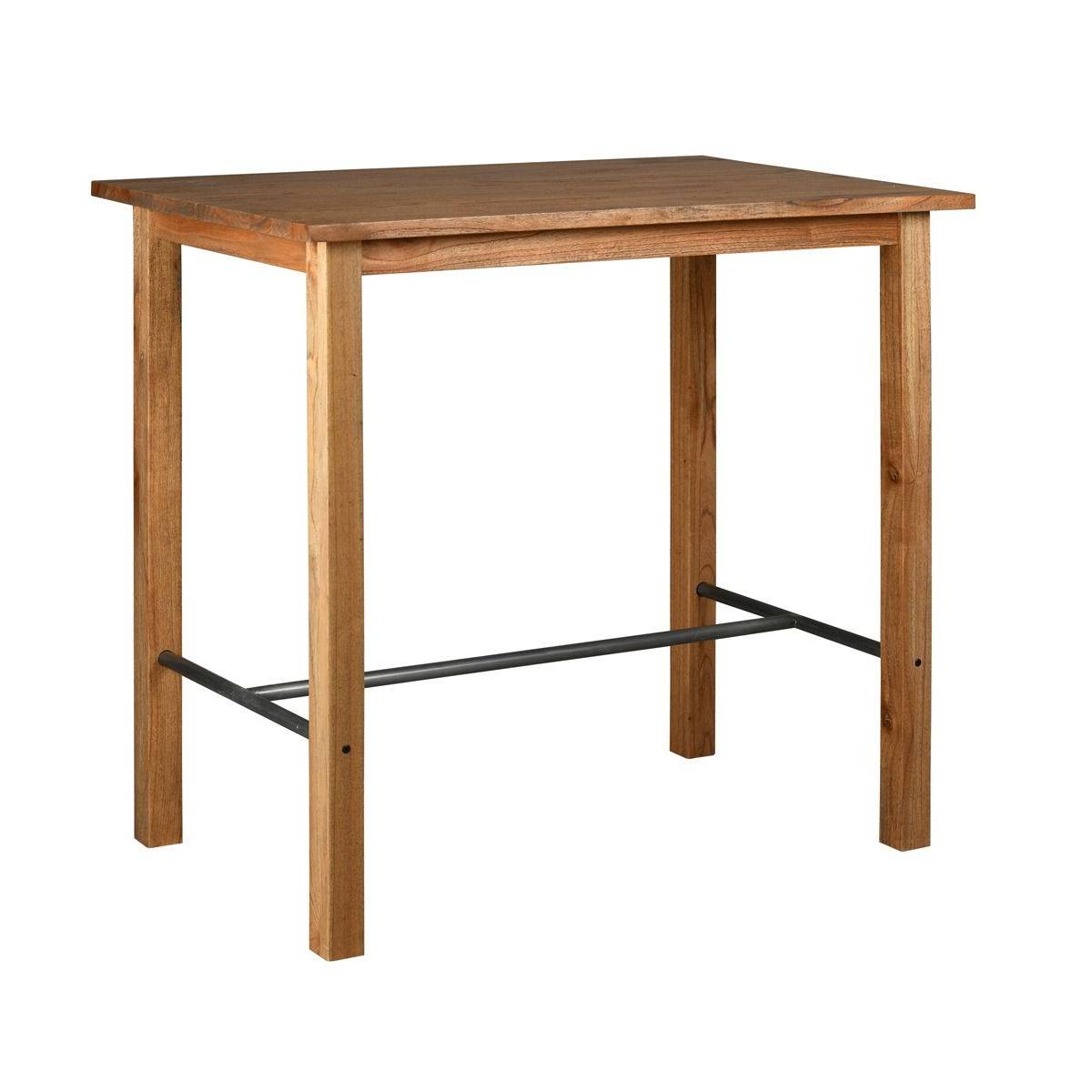 Aubry Gaspard - Table haute en bois mindi et métal