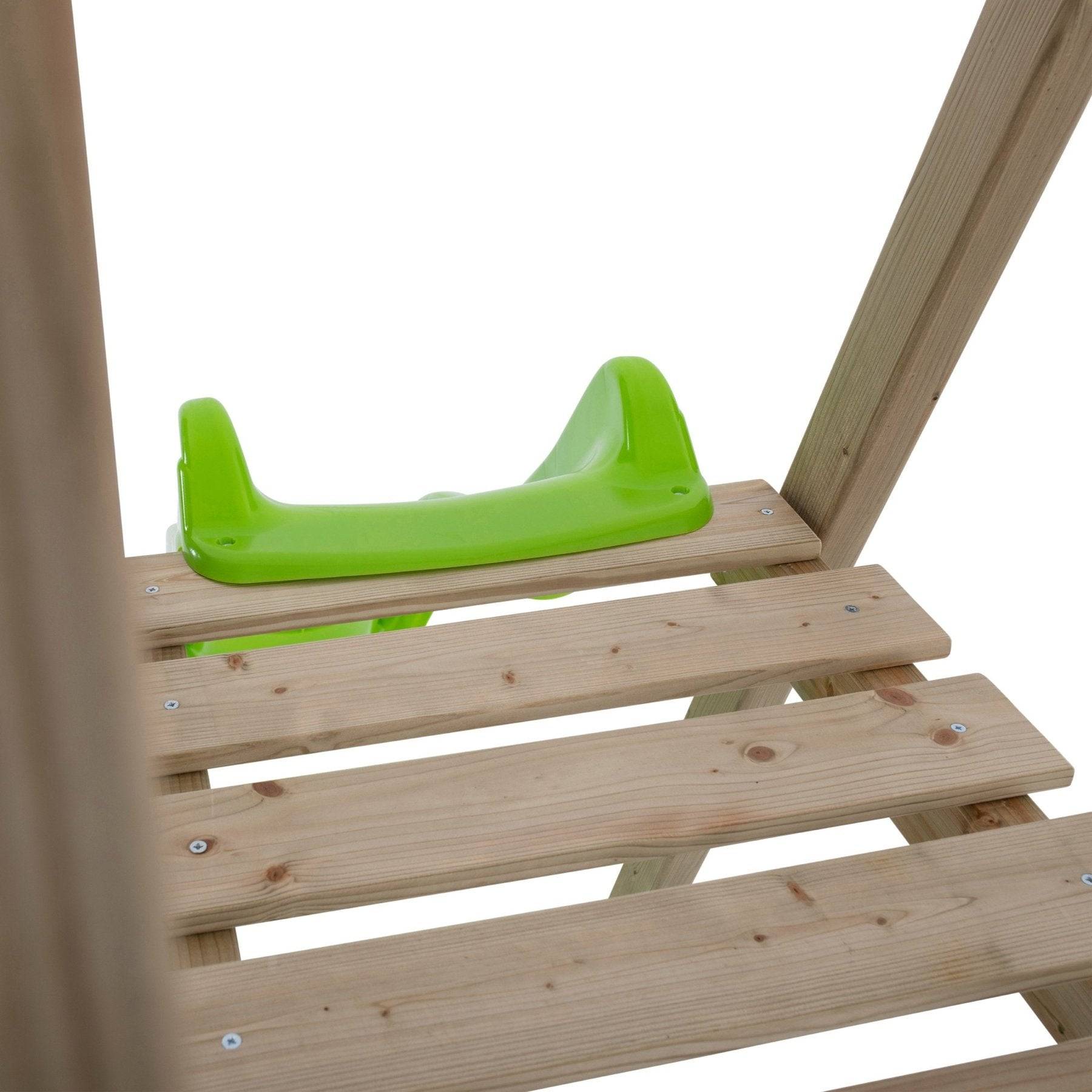 Tp Toys - Portique bois Thymelee H.200 cm avec 2 balançoires, toboggan, échelle et kit d’ancrage – TP TOYS - Imagen 9