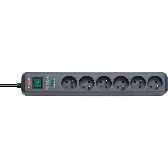 Eco-line - socle 6 prises anthracite 1,4m h05vv-f3g1,5 - parasurt. 13500a - BRENNENSTUHL - 1159291136 BRENNENSTUHL