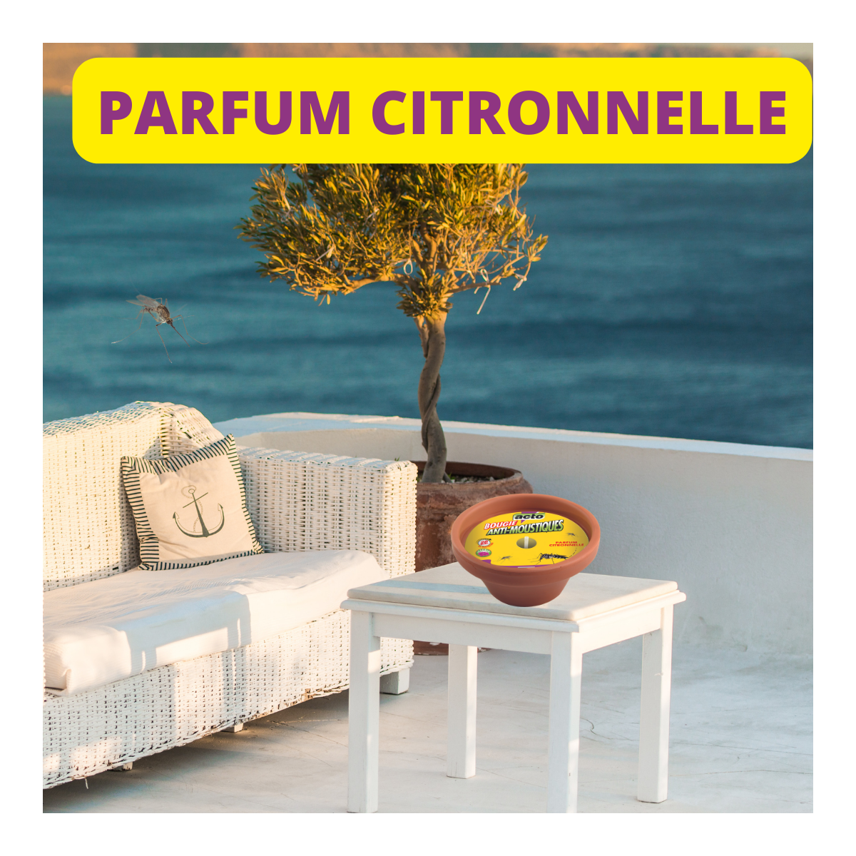 Acto - Bougie Citronnelle Géraniol en Pot de Terre Cuite: Élégance et Protection - Imagen 4