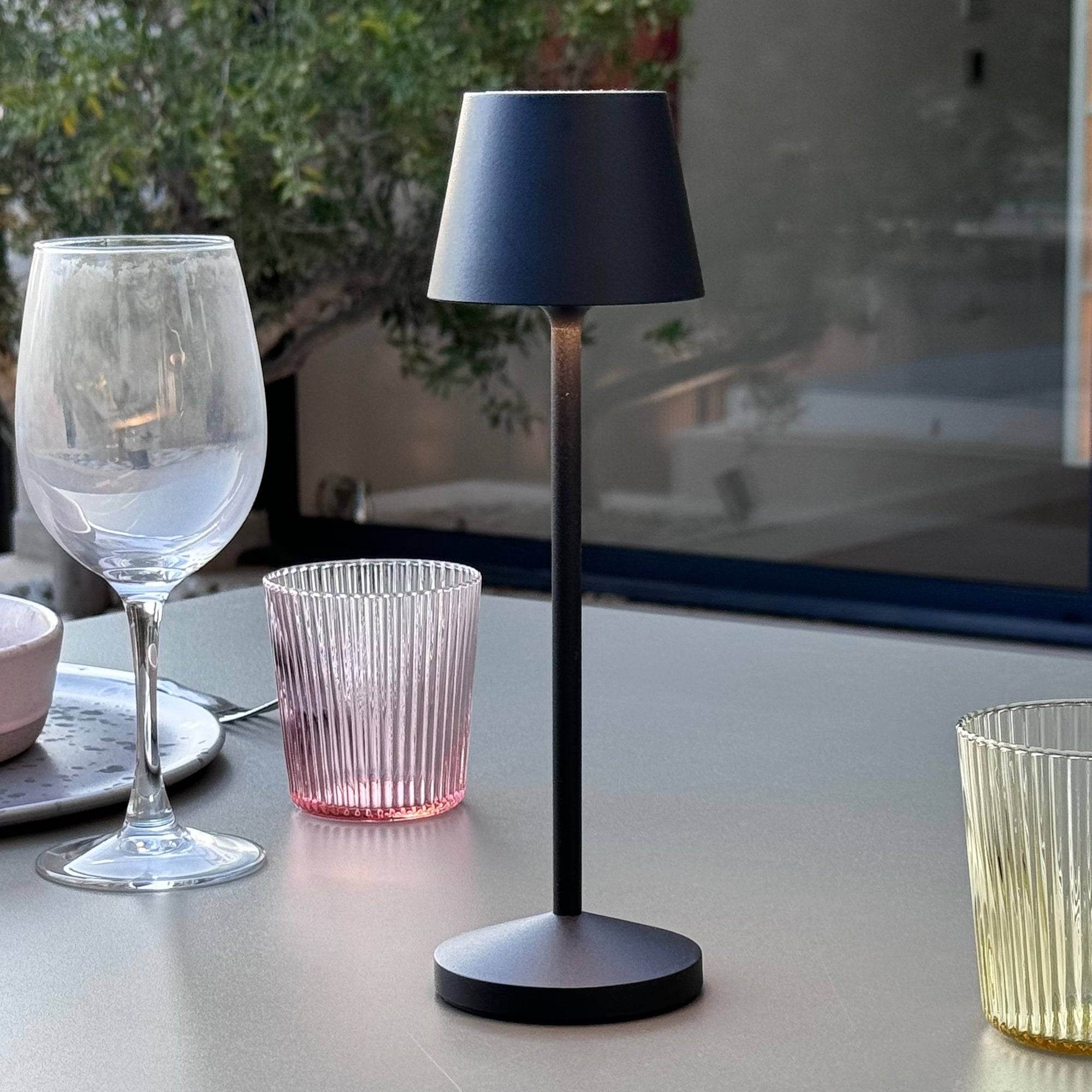 Lumisky - Lampe de table sans fil EMILY Noir H25cm - Imagen 2