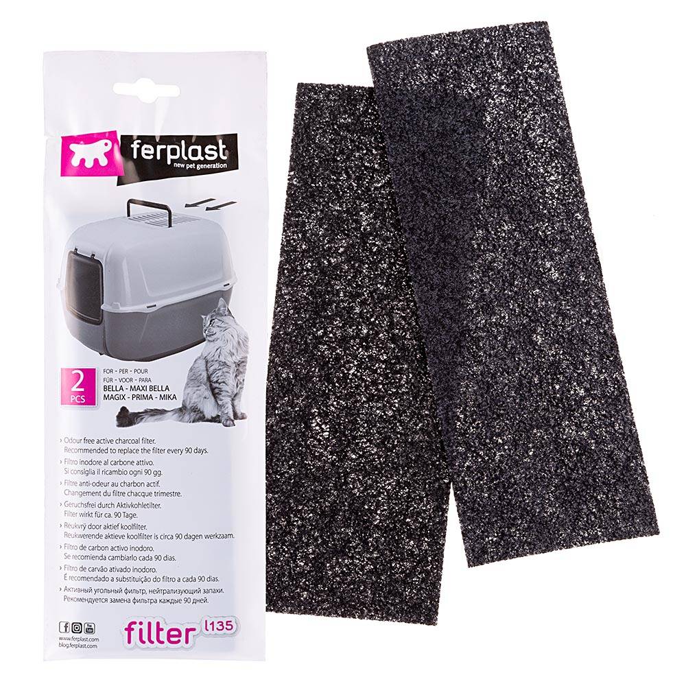 Ferplast - Filtre à litière anti-odeurs Ferplast L135 2 pièces neutralisant d’odeurs - Image 1
