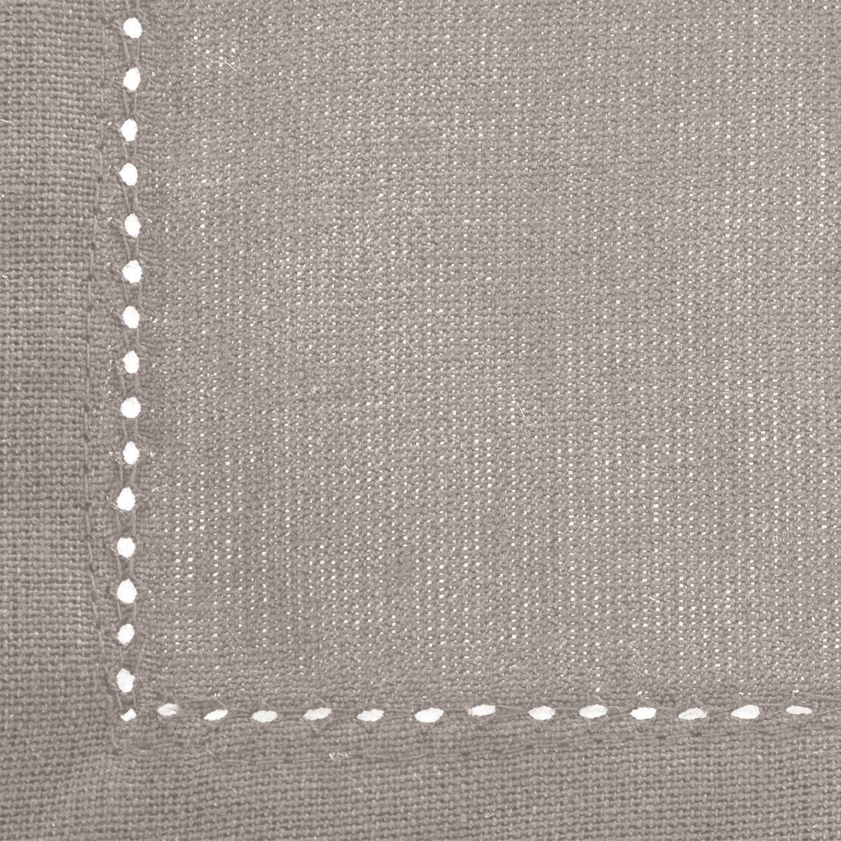 Atmosphera - Lot de 4 serviettes de table "Chambray" gris souris 40x40cm - Atmosphera Créateur d'intérieur - Imagen 4