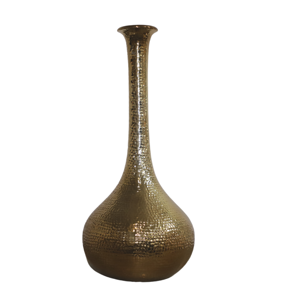 Vase en céramique doré 19 x 43cm Chemin de campagne - Imagen 1