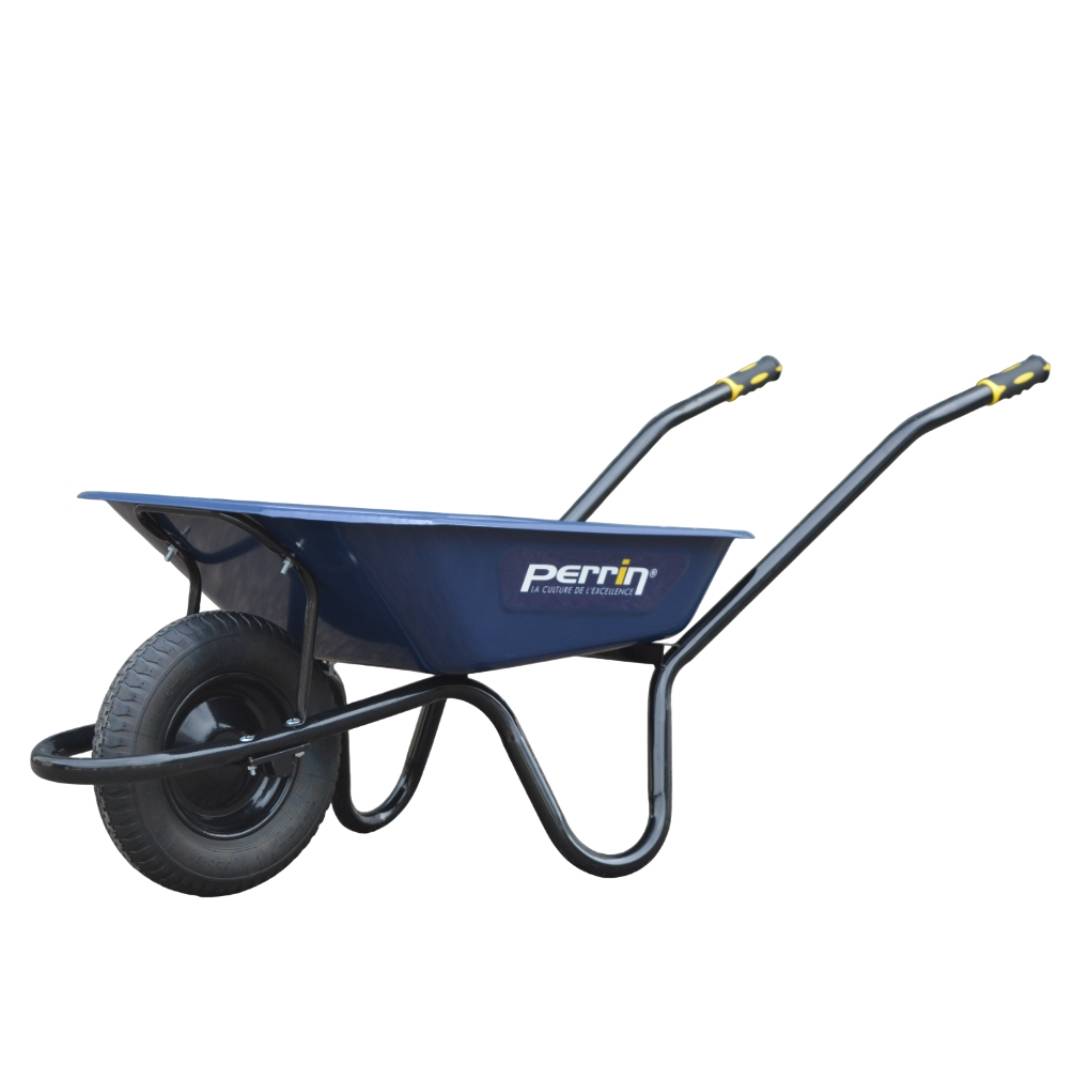 Outils Perrin - Brouette chantier 100 L – Dynamic renforcée – roue gonflée – châssis acier Ø32 mm – 190 kg
