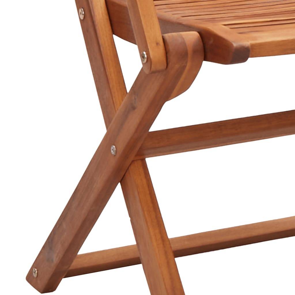 Chaises de jardin pliantes bois d'acacia naturel lot de 2 57 x 66 x 95 cm - PANGIVO - Image 8