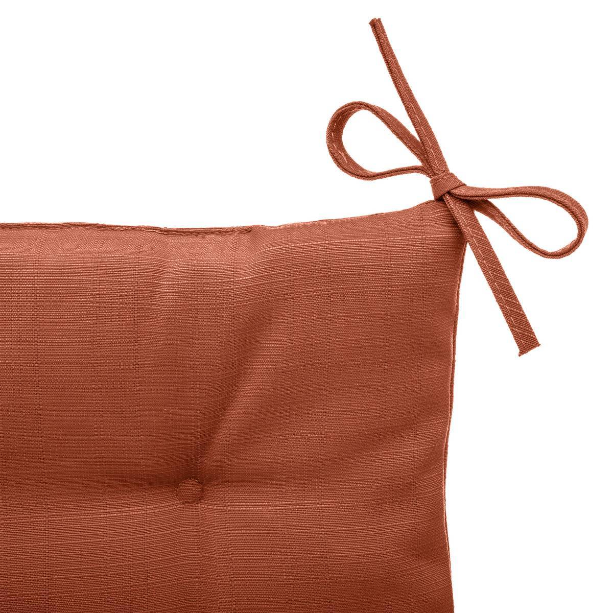Hesperide - Galette de chaise carrée 4 points "Korai" terracotta 40x40x4cm en polyester Hespéride - Imagen 2