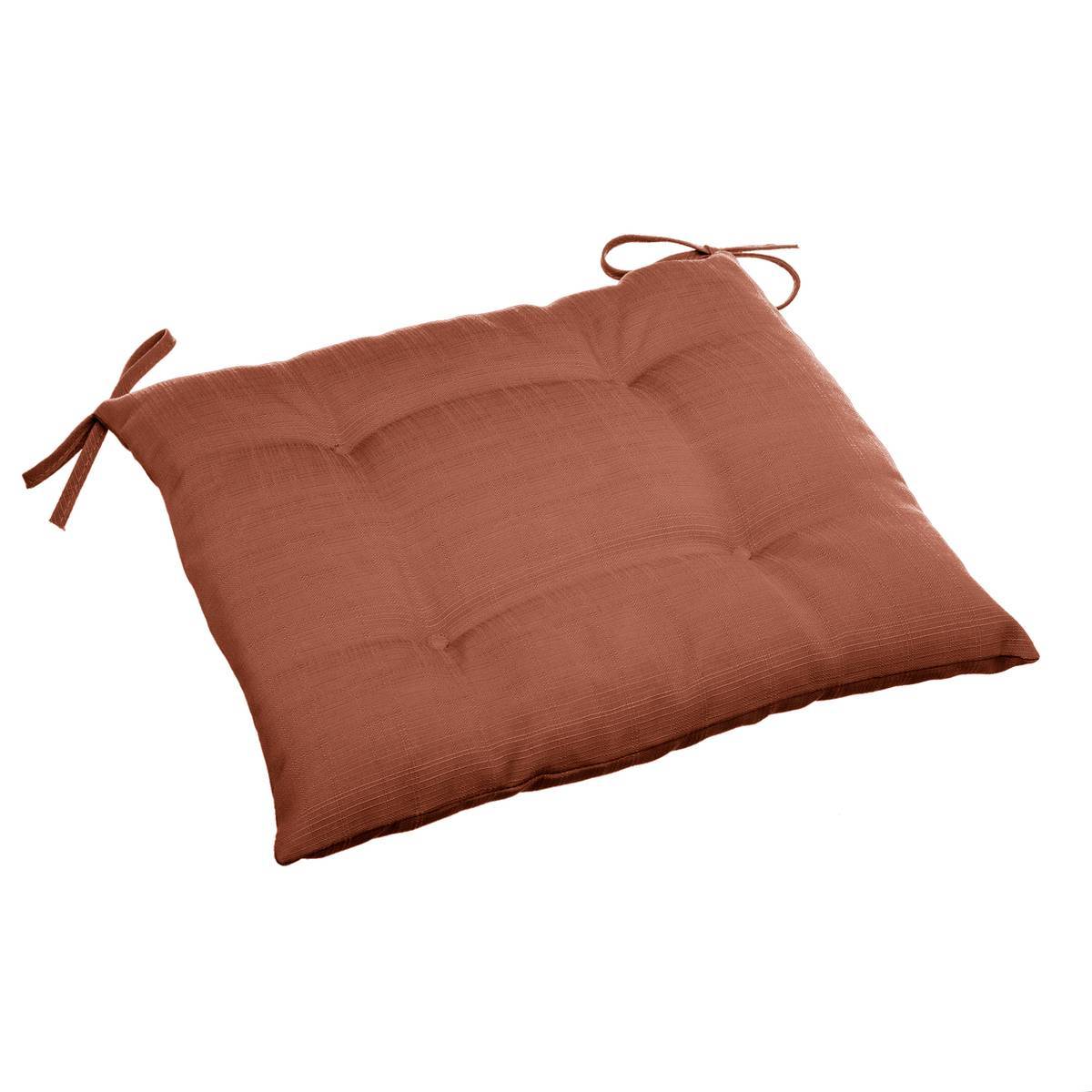 Hesperide - Galette de chaise carrée 4 points "Korai" terracotta 40x40x4cm en polyester Hespéride - Imagen 1