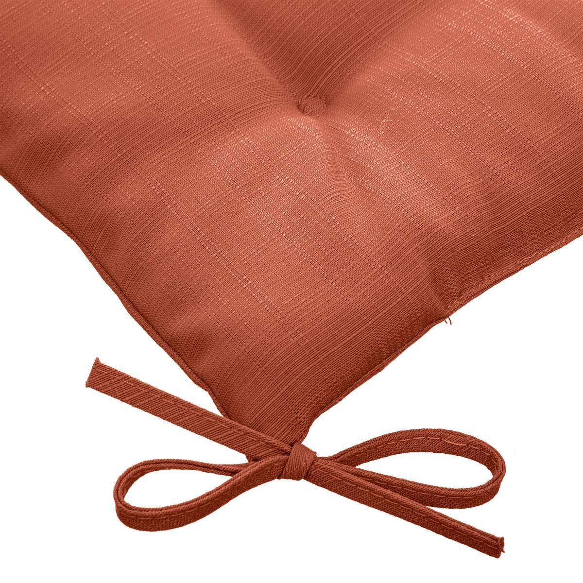 Hesperide - Galette de chaise carrée 4 points "Korai" terracotta 40x40x4cm en polyester Hespéride - Imagen 3