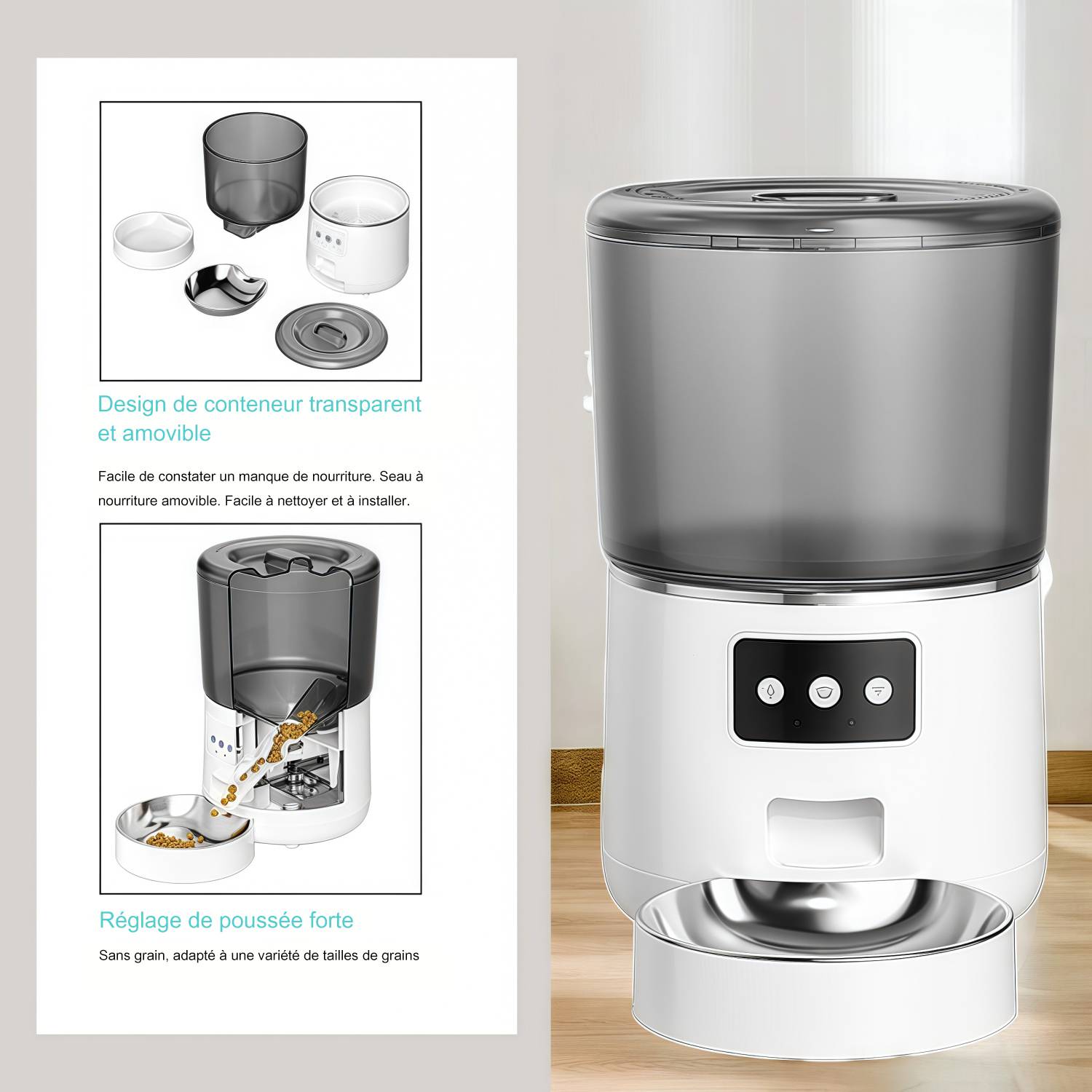 Distributeur automatique de nourriture pour chats 4L - Image 2