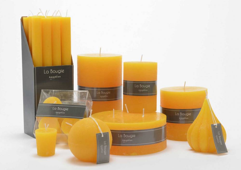 Amadeus - Lot de 4 bougies Votive 4,3 x 4,7 cm moutarde - Image 2