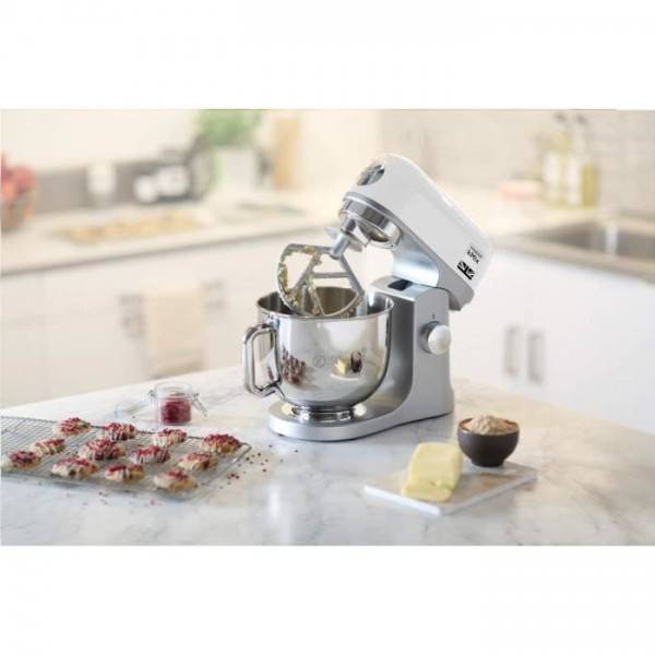 Robot  pâtissier KENWOOD KMX750WH - Blanc - 1000 W - Bol acier inoxydable 5 L - Image 6