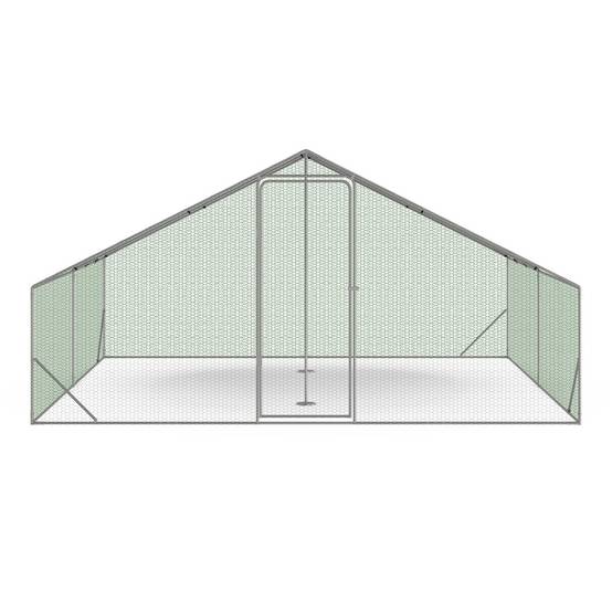 Enclos poulailler 16 m² parc grillagé 4x4 M acier galvanisé - Image 3