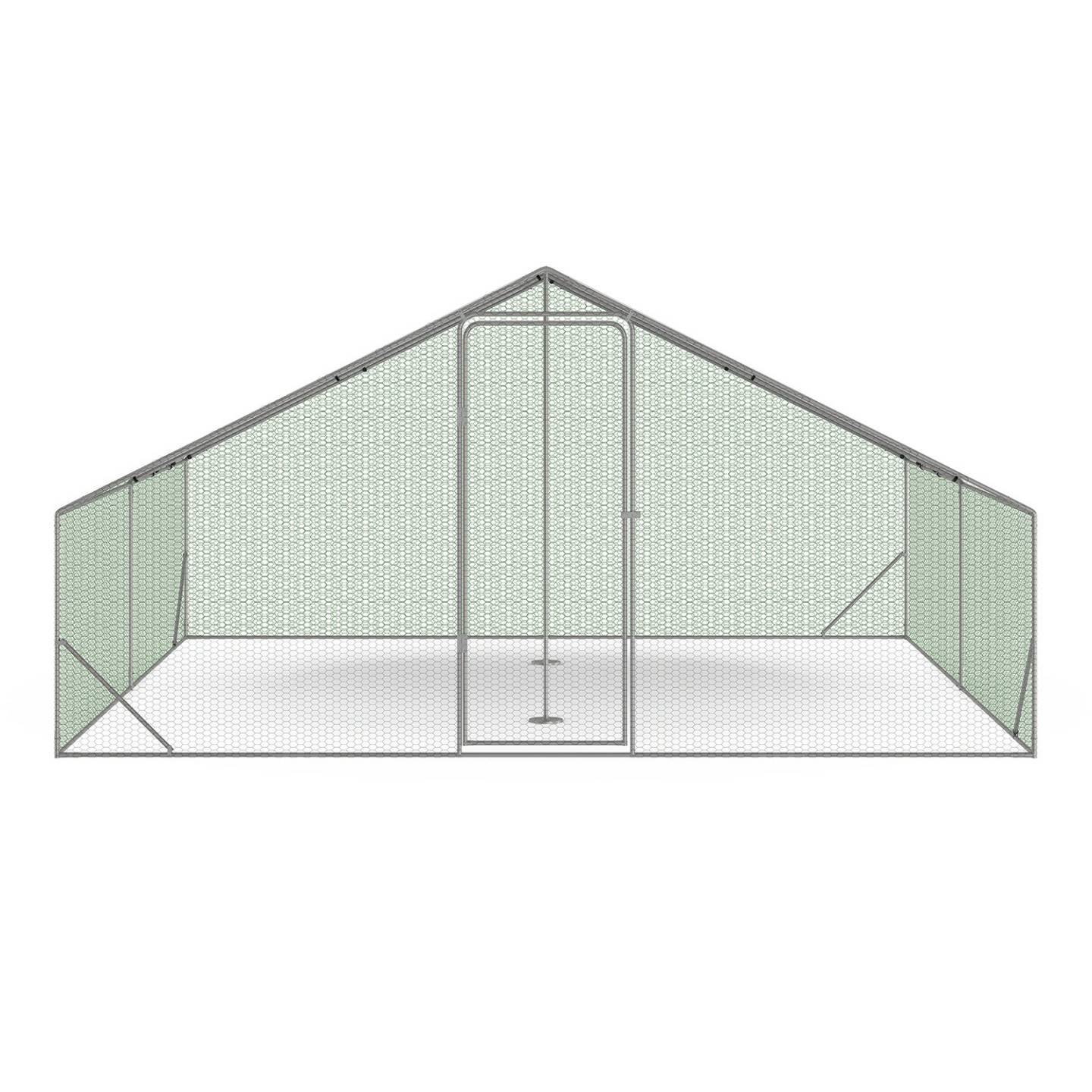 Enclos poulailler 16 m² parc grillagé 4x4 M acier galvanisé - Image 3