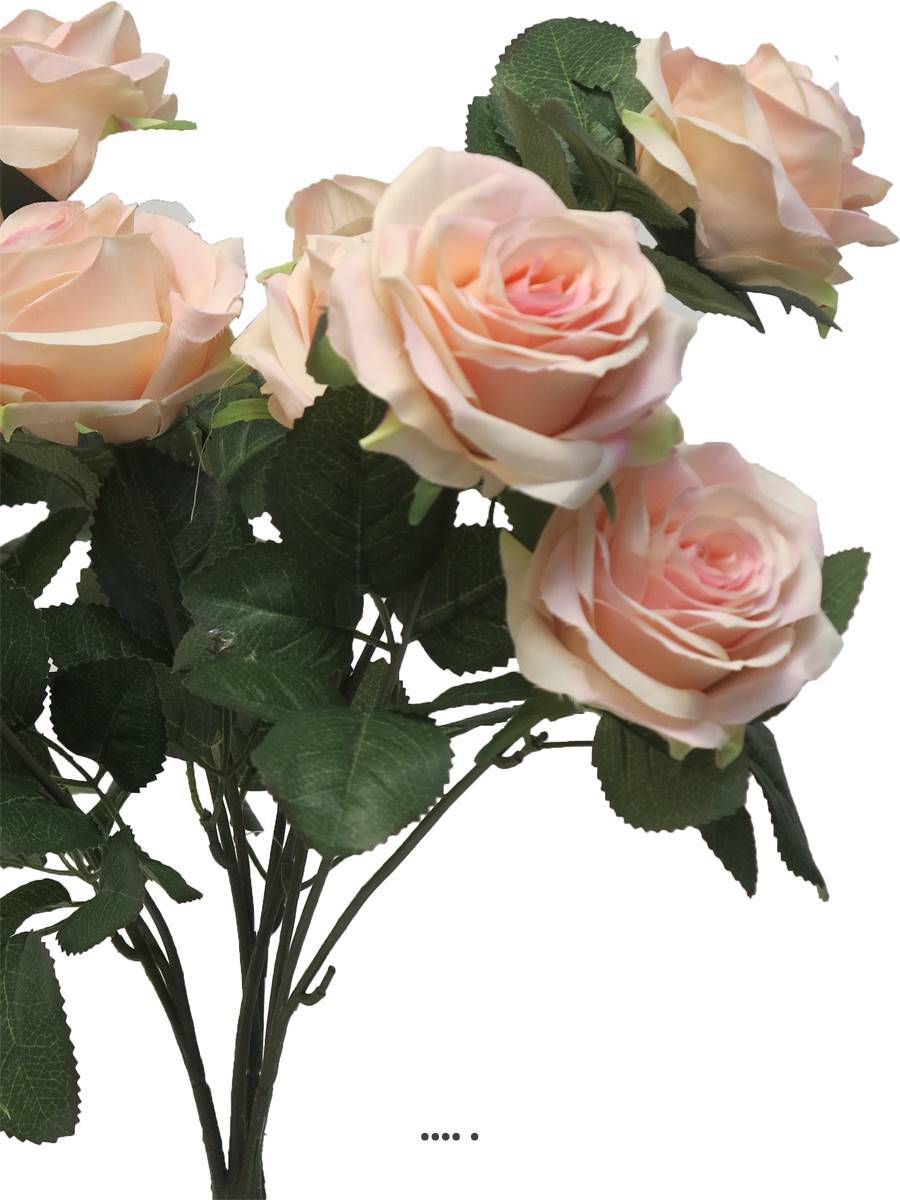 Artificielles - Bouquet de rose Paris artificielle, 10 têtes, H 42 cm Rose pâle - BEST - couleur: Rose pâle - Imagen 2