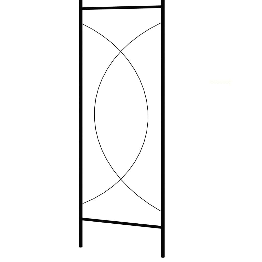 Tonnelle de Jardin Fer Noir Arche à Rosiers Pergola Solide Allée Entrée 150x34x240 cm - ComfortXL Outdoor Living - Image 4