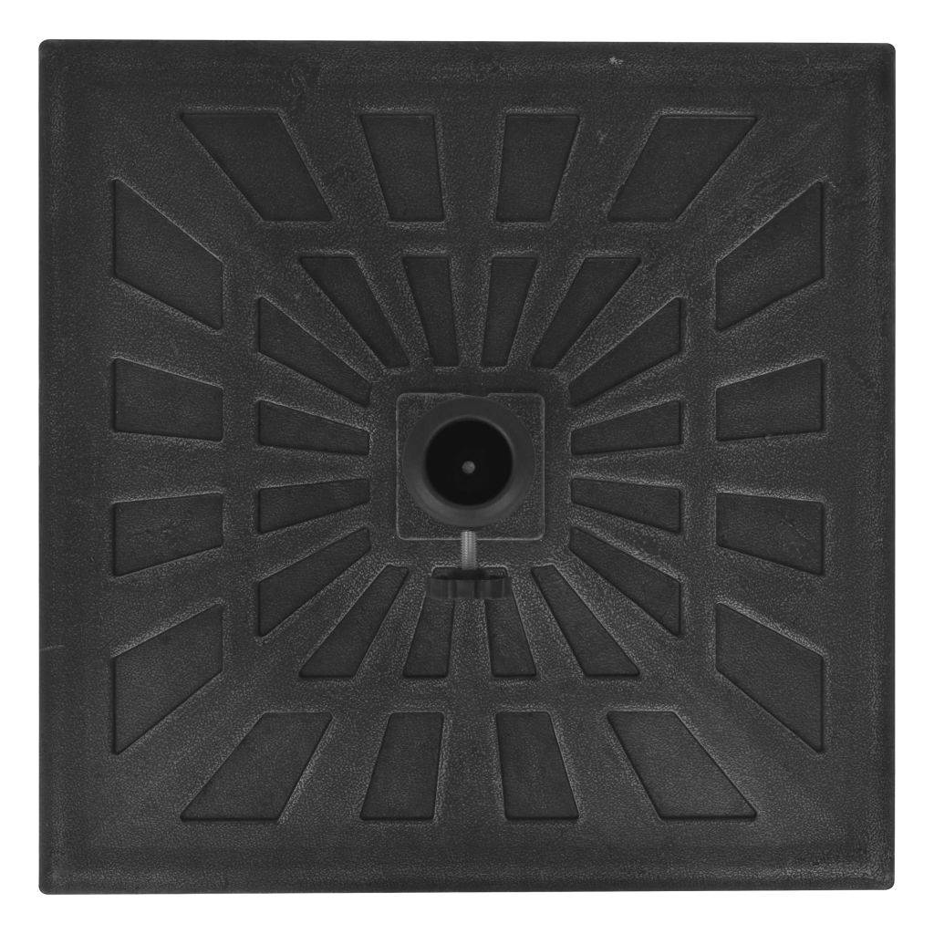 Helloshop26 - Socle pied base carrée de parasol résine diamètre 38 et 48 mm noir 12 kg - Imagen 4