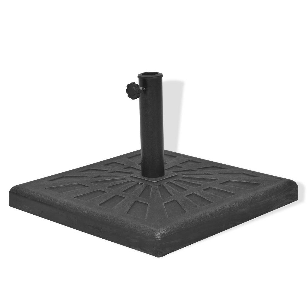 Helloshop26 - Socle pied base carrée de parasol résine diamètre 38 et 48 mm noir 12 kg - Imagen 1