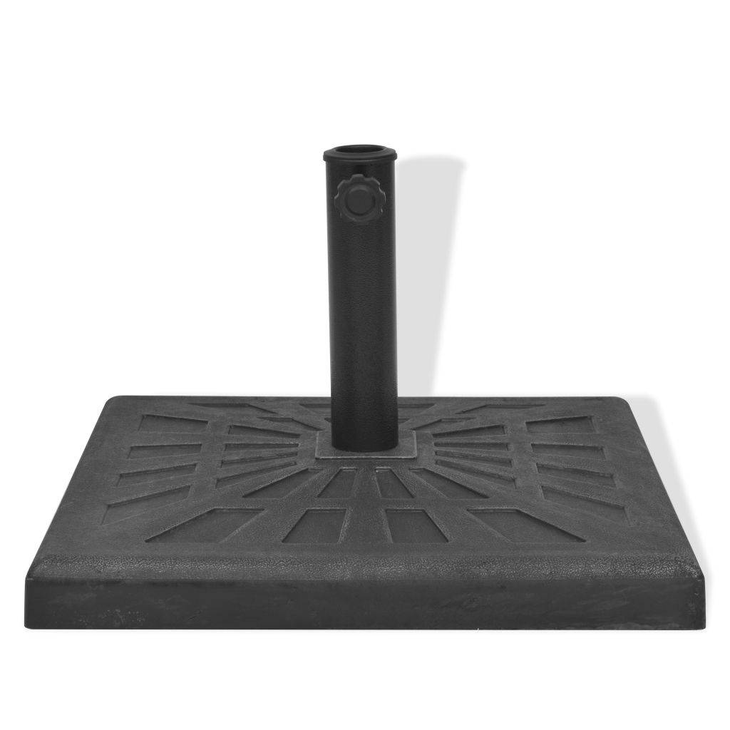 Helloshop26 - Socle pied base carrée de parasol résine diamètre 38 et 48 mm noir 12 kg - Imagen 2