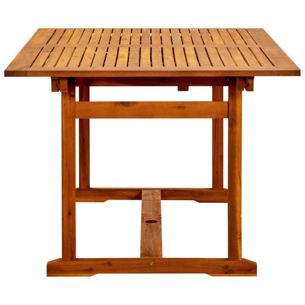 Vidaxl - Table à dîner de jardin (150-200)x100x75cm Bois d'acacia massif vidaXL 316564 - Imagen 7