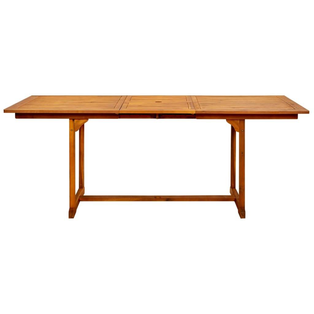 Vidaxl - Table à dîner de jardin (150-200)x100x75cm Bois d'acacia massif vidaXL 316564 - Imagen 6