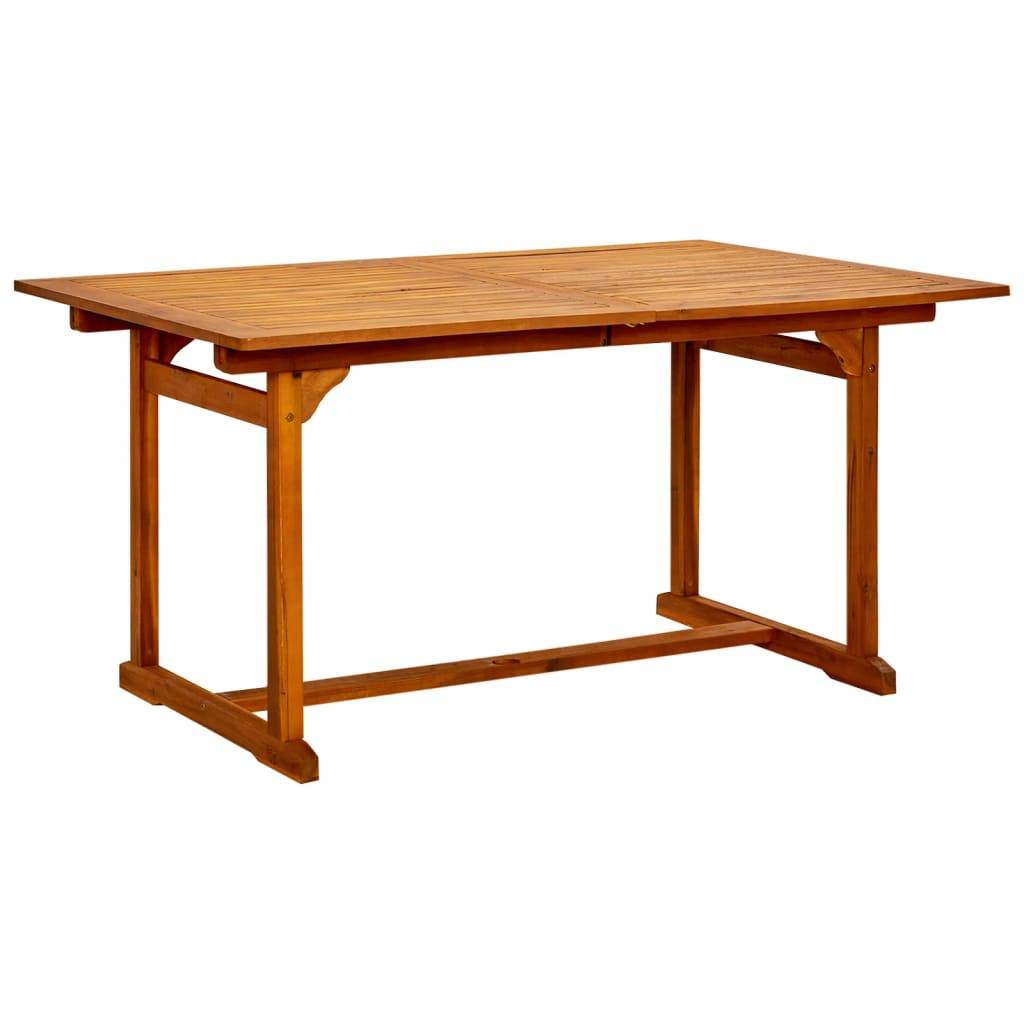 Vidaxl - Table à dîner de jardin (150-200)x100x75cm Bois d'acacia massif vidaXL 316564 - Imagen 5