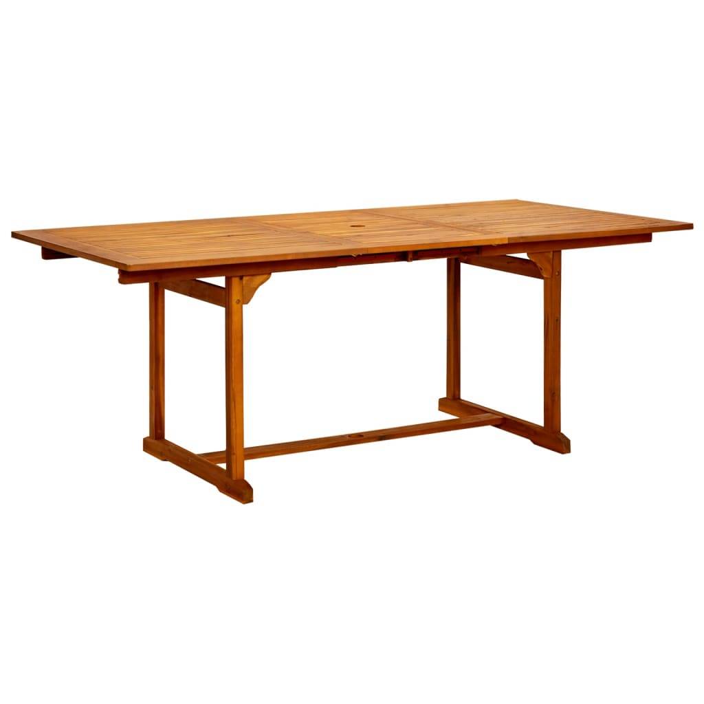 Vidaxl - Table à dîner de jardin (150-200)x100x75cm Bois d'acacia massif vidaXL 316564 - Imagen 2