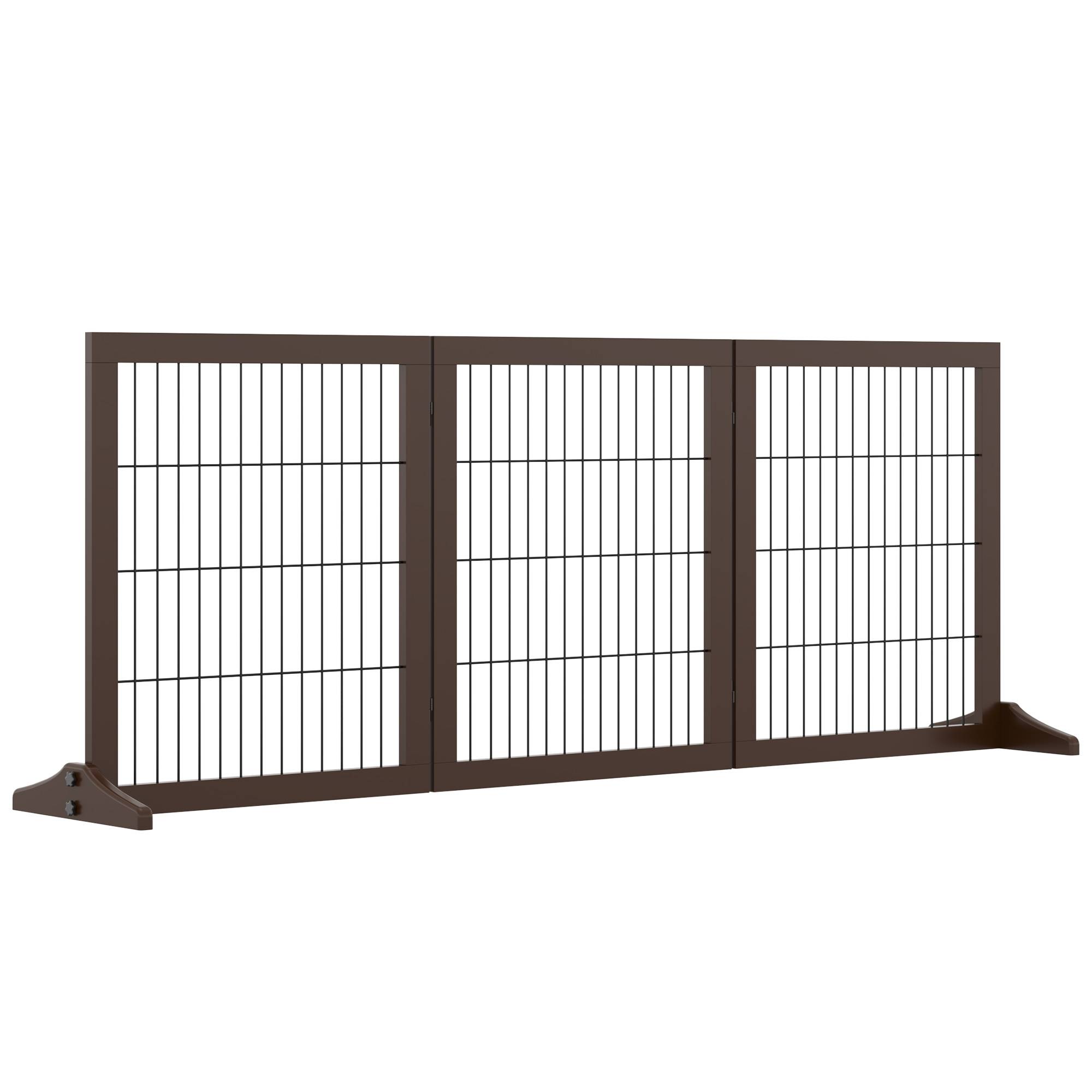 Barrière de sécurité bois de pin brun 185.00 x 36.00 x 71.00 cm - PANGIVO - Image 1