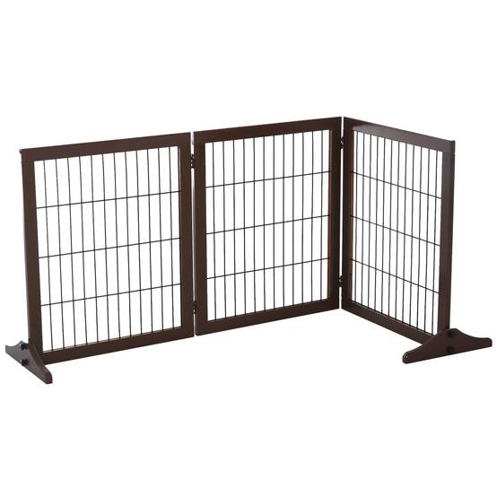 Barrière de sécurité bois de pin brun 185.00 x 36.00 x 71.00 cm - PANGIVO - Image 8