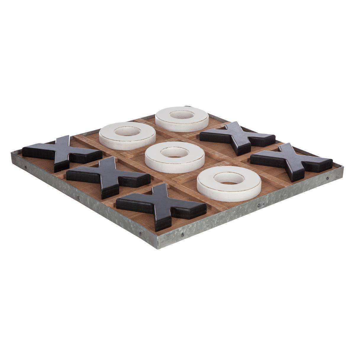 Atmosphera - Jeu de morpion Issac 35x35cm bois - Atmosphera Créateur d'intérieur - Imagen 1