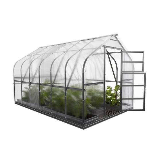 Serre KLASIKA Standard 10m2, 2,5m x 4m, 6 mm avec revêtement en polycarbonate (Avec 2 toits ouvrants automatiques) - Image 3