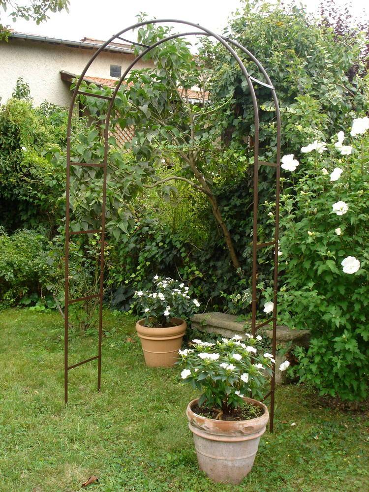 Louis Moulin - Arche tube ROND20 classique fer vieilli - 130x40x250 cm - Acier époxy Louis Moulin - Imagen 3