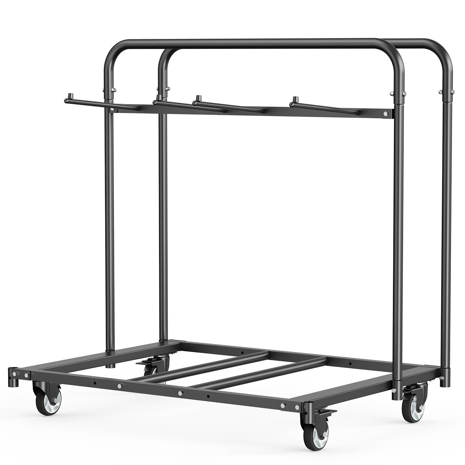 VEVOR Chariot de rangement pour 14 chaises, charge 181 kg, roues 360掳, noir mat. - Image 8
