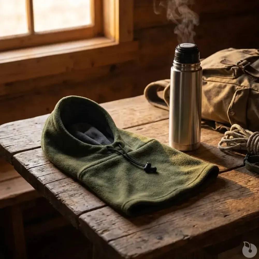 Cagoule polaire réglable douce et chaude - Modèle confortable Taille - Image 3
