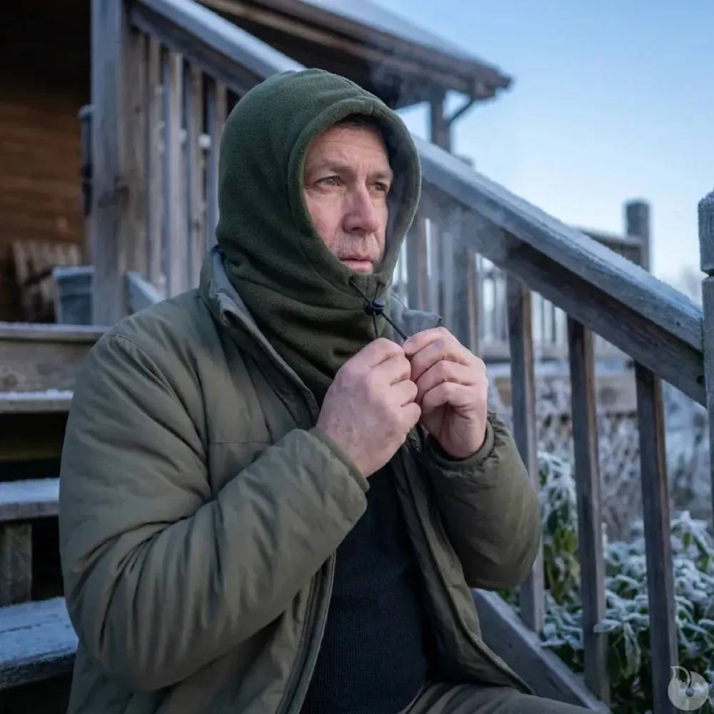 Cagoule polaire réglable douce et chaude - Modèle confortable Taille - Image 1