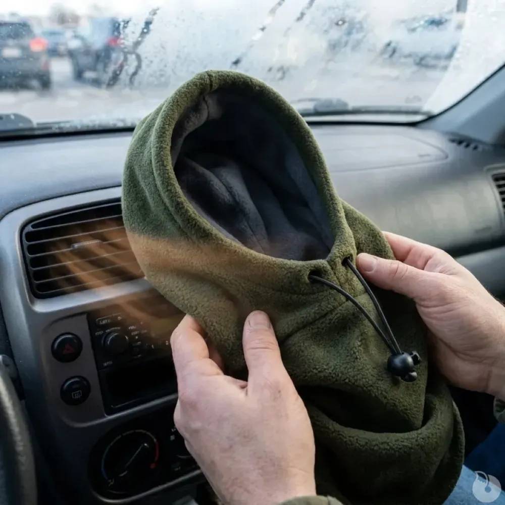 Cagoule polaire réglable douce et chaude - Modèle confortable Taille - Image 5