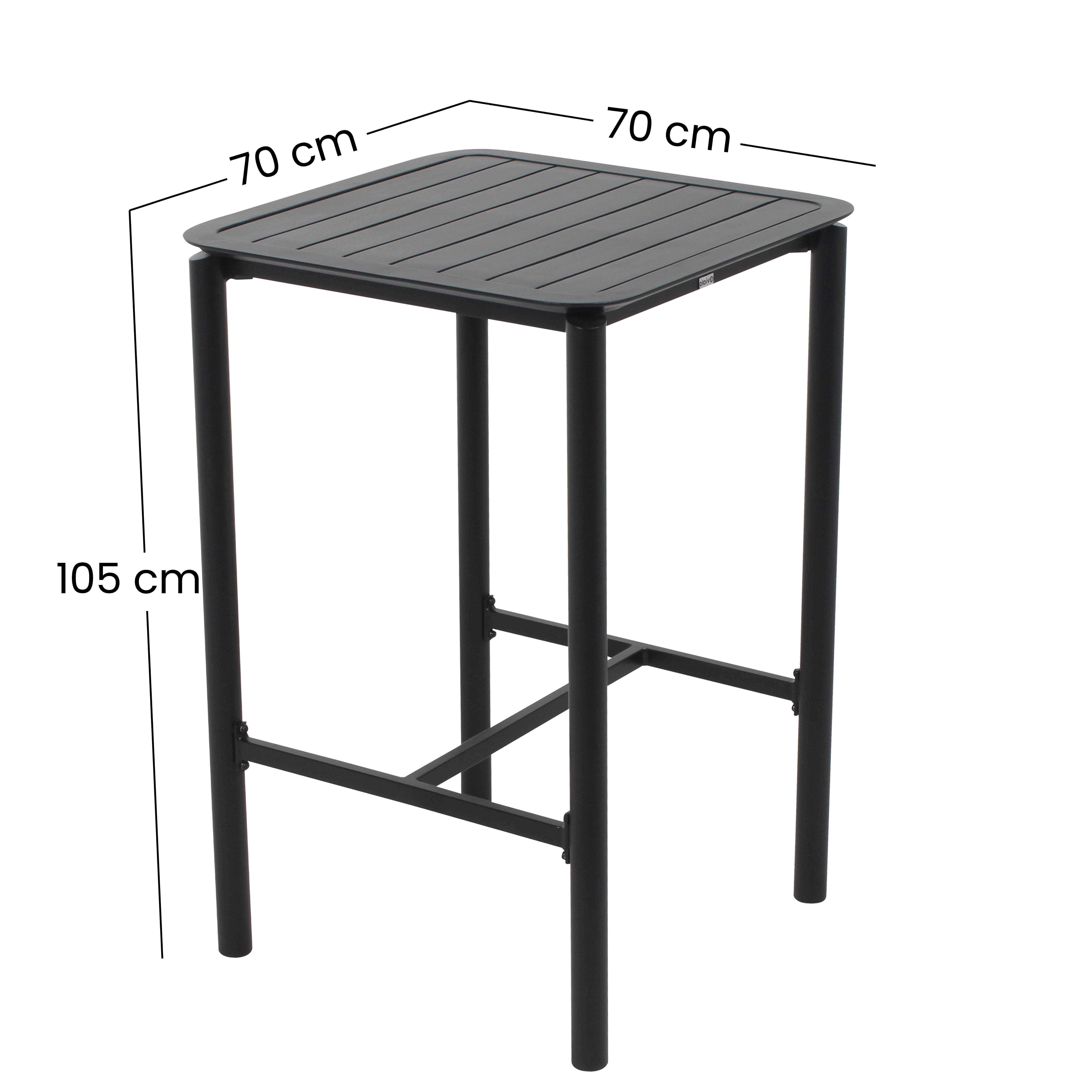 Oviala - Table haute de terrasse noire Almada - Oviala - Imagen 4
