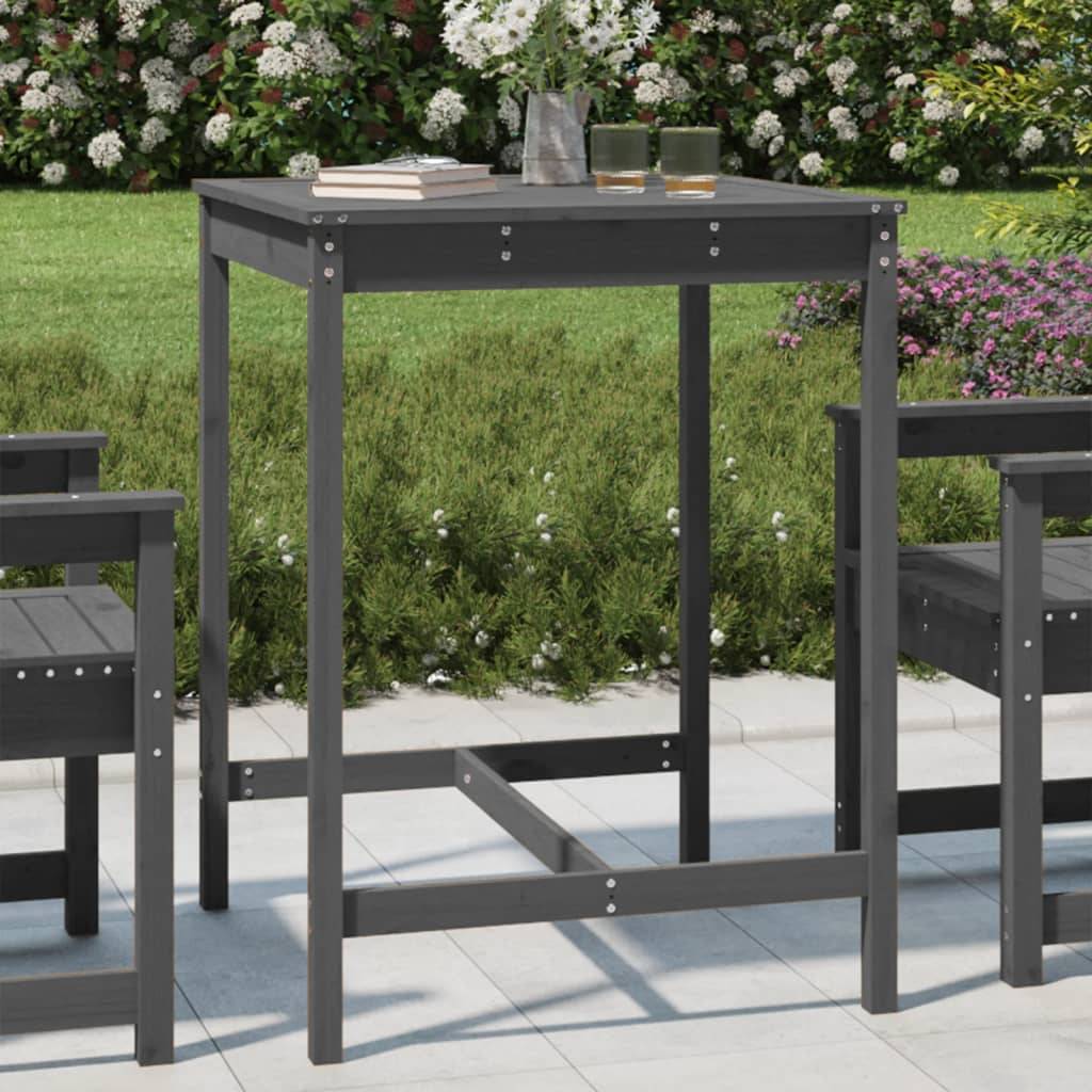 ComfortXL - Table Haute de Jardin Grise 82,5x82,5cm en Bois de Pin, Mange-Debout Stable pour Extérieur – ComfortXL Outdoor Living - Image 1