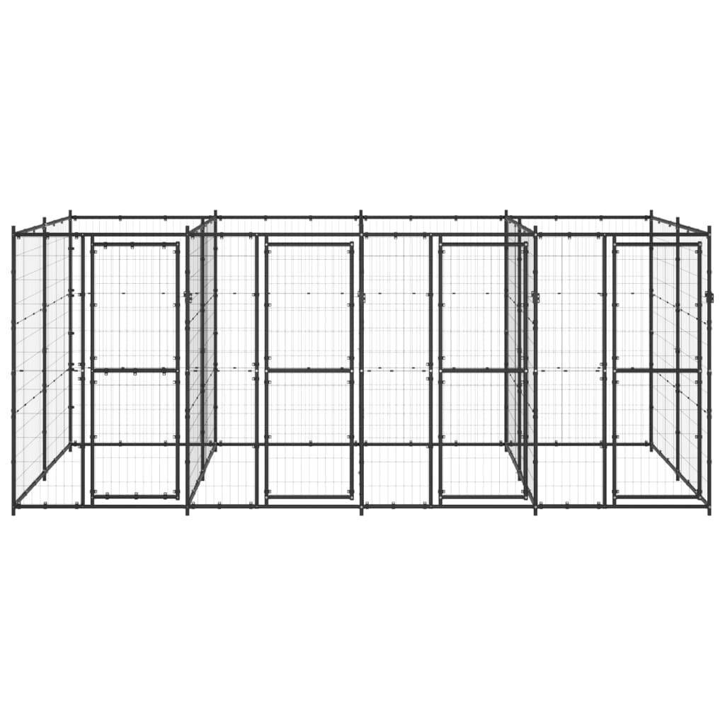Helloshop26 - Chenil extérieur cage enclos parc animaux chien extérieur acier 9,68 m² - Imagen 3