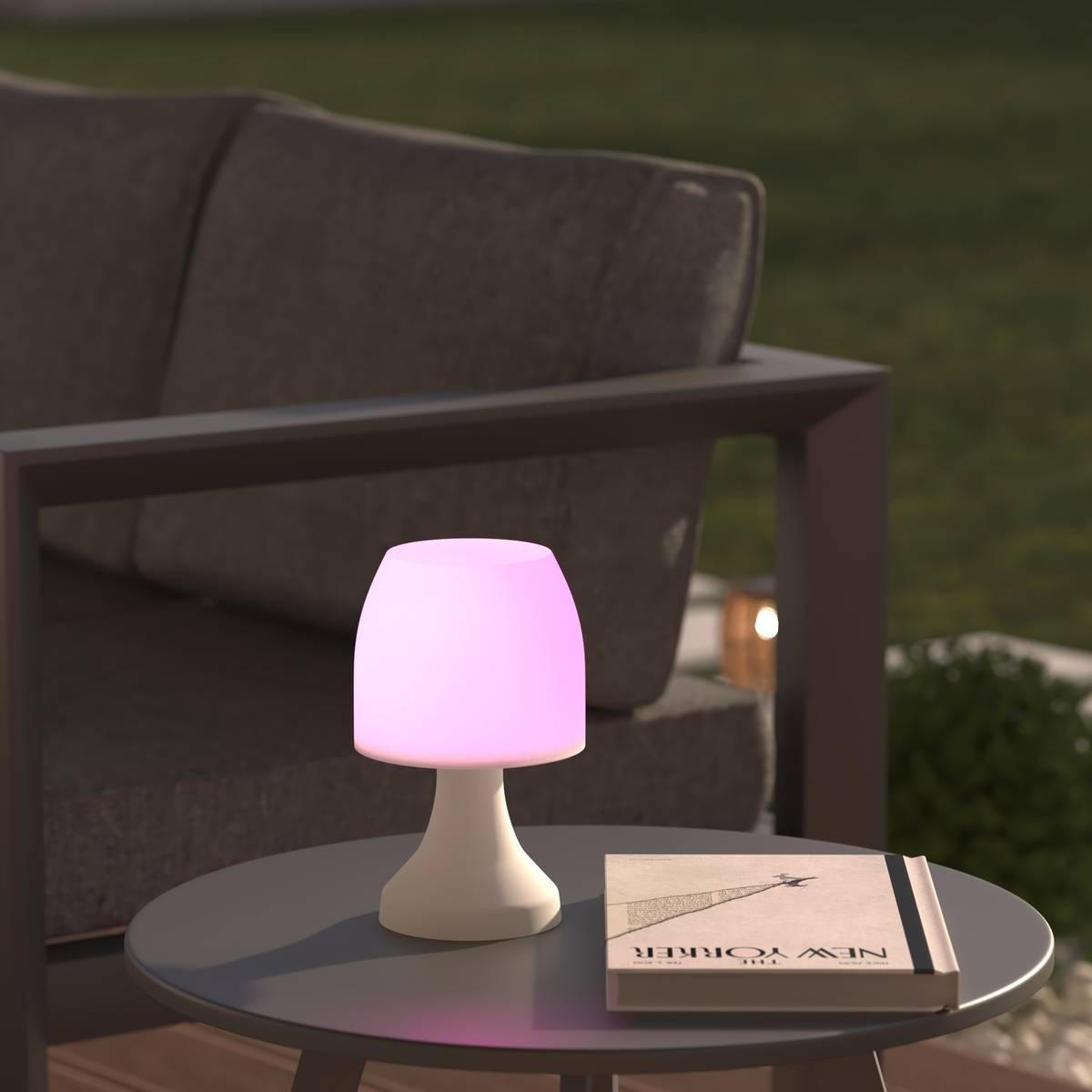 Lampe outdoor "Dokk" multicolore H19cm ATMOSPHERA CREATEUR D'INTERIEUR - Imagen 1