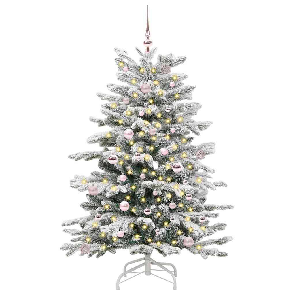 Sapin de Noël | Arbre de Noël Artificiel à Branches Articulées Blanc 150 cm Maison Chic - Image 1