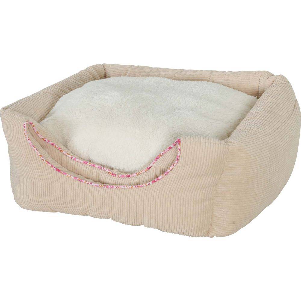 Zolux - Niche pour chats en velours côtelé Bloom - Imagen 4