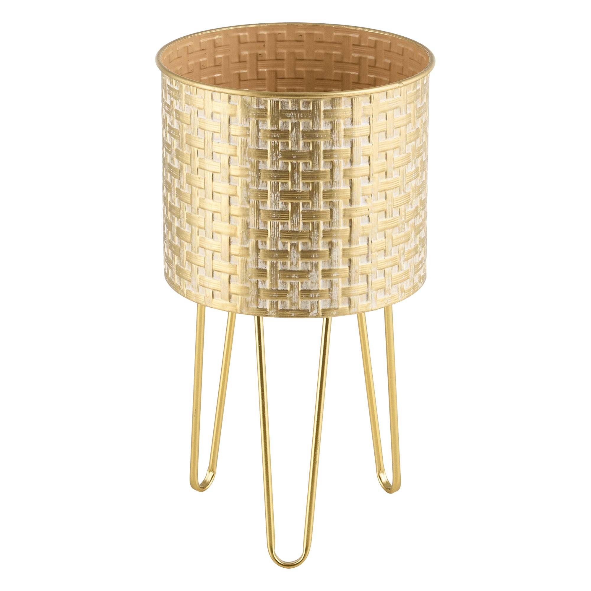 Lot de 3 supports de plante métal tailles différentes laiton - Image 3