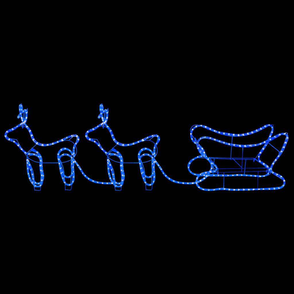 Renne et Traîneau de Noël Lumineux Décoration Jardin 576 LED Bleu – ComfortXL Outdoor Living - Image 4