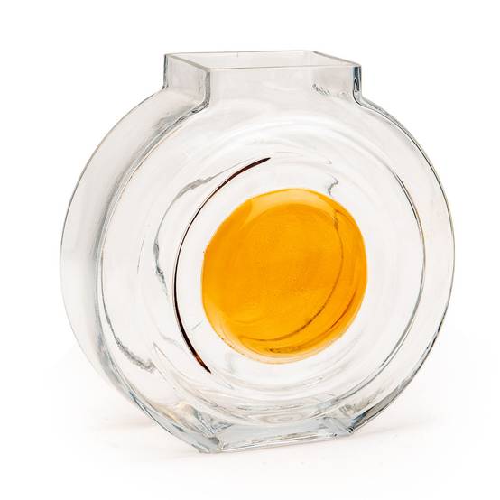 Amadeus - Vase Rond Ambre 20 cm - Image 1